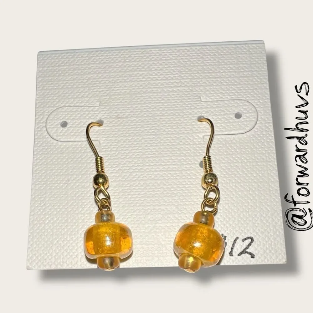 Bundle Sale 3 for $15 | Handcrafted Glass Dangle Earrings
